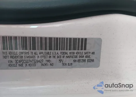 2017 Dodge Journey Crossroad Plus z USA, uszkodzony, nr VIN 3C4PDCGG7HT520427